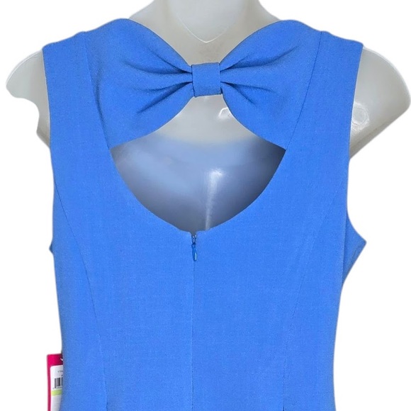 Vince Camuto‎ Womens Sleeveless Dress Size 4 Sky Blue Bow Cutout Back Stretch - Picture 7 of 10